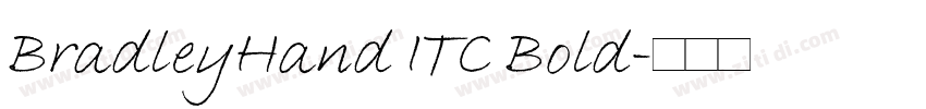 BradleyHand ITC Bold字体转换